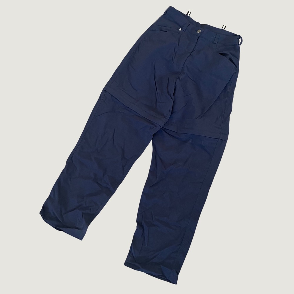 The North Face Vtg Convertible Hiking Pants Blue Women 28 in. Zip Off Shorts S06